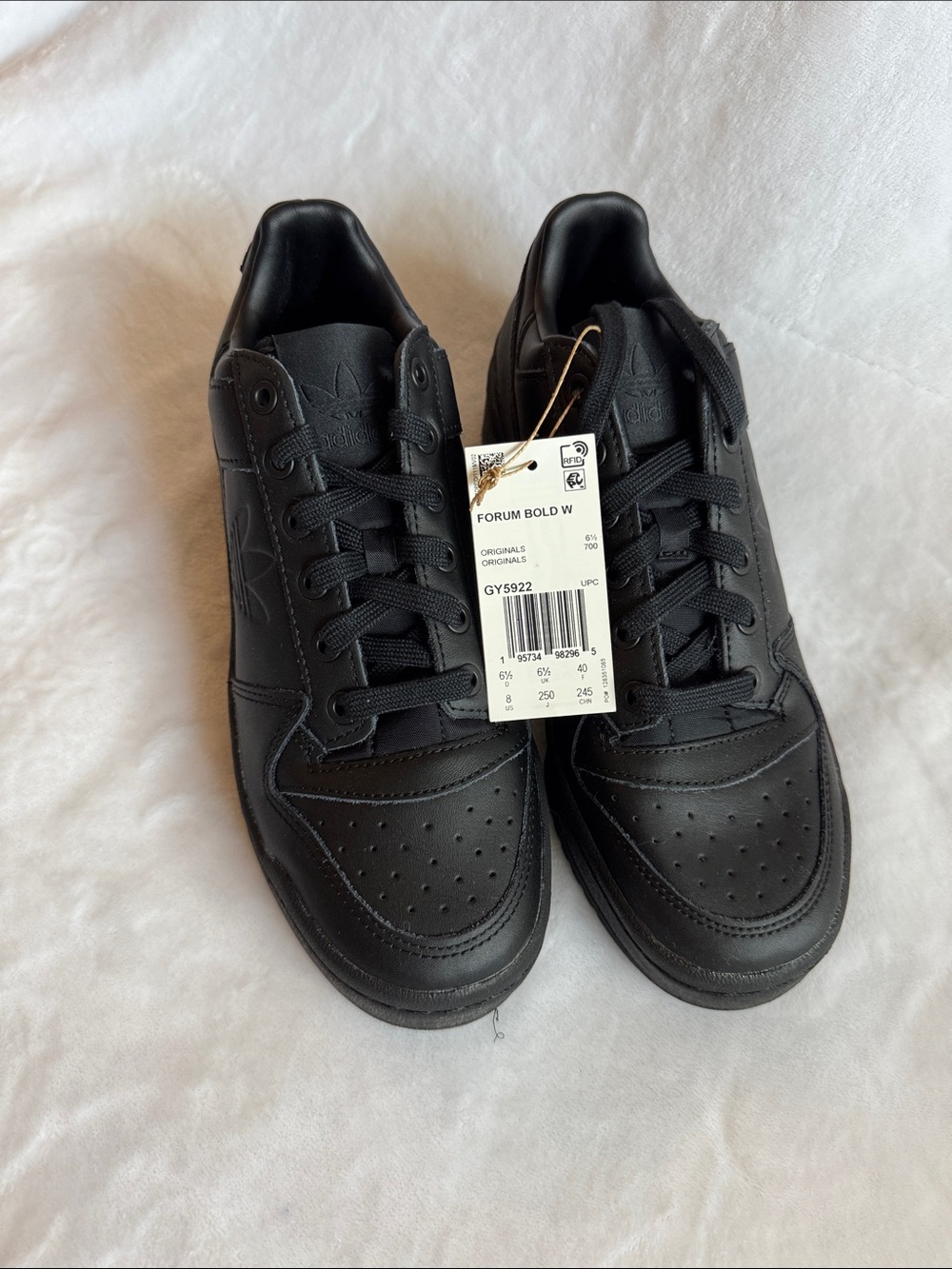 adidas Black Men's Forum Bold Low-Top Sneakers